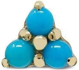 Anzie 14K yellow gold Cléo turquoise earring