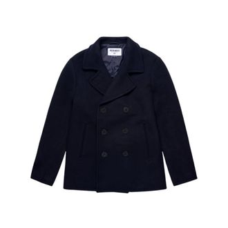 Sebago Reefers Bonded Wool Pea Coat - Coats - Hombre - Azul - 2XL