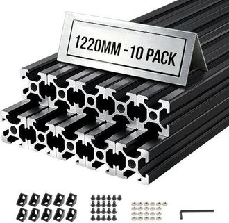 OEM Perfil De Extrusi&oacute;n De Aluminio 2020 Ranura En T Est&aacute;ndar Europeo, Carril Lineal De Extrusi&oacute;n 1220 Mm, Perfil De Aluminio Para Marcos De Impresoras 3d