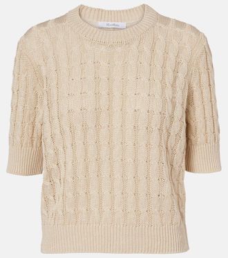 Max Mara Talamo cable-knit linen sweater