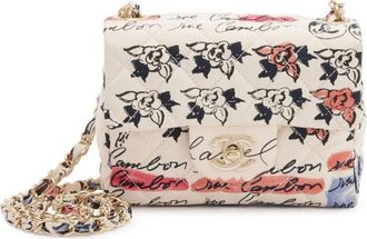 Chanel 2006 Mini Graffiti Classic Flap shoulder bag - unisex - CALFSKIN - One Size - Neutrals