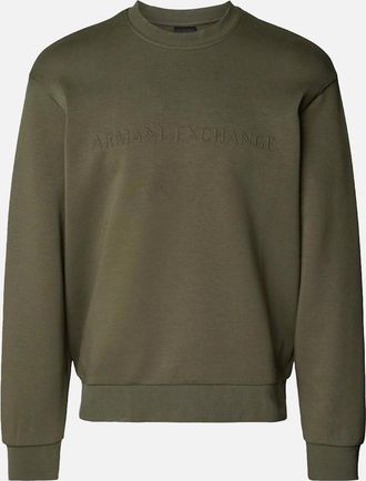 A|X Armani Exchange Mens Armani Exchange Sweatshirt Embossed Branding Black Ink - Tan - Size: 42