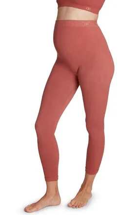 Cache Coeur Zo&eacute; Seamless maternity leggings in Terracotta at Nordstrom, Size X-Large/xx-Large
