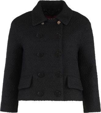 Gucci Wollen blazer - Dames - Zomerjassen - Zwart - M - Wol - Jassen