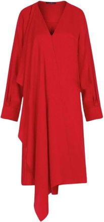 Carolina Herrera Overhemdjurk - Dames - Casual kleedjes - Rood - XS - Kleedjes