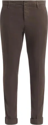Dondup Broeken, Heren, Bruin, W34, Katoen, Gaubert Slim Chino