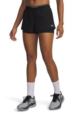Under Armour Vanish 2-in-1 Athletic Shorts in Ultimate Black //Mod Gray at Nordstrom, Size Xx-Large