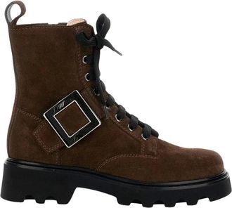 Roger Vivier Lace-up Boots, female, Brown, Size: 6 US Viv Rangers Lace-up Bootie 20