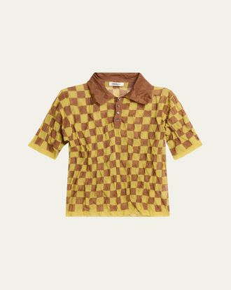 Zankov Check Print Polo Shirt