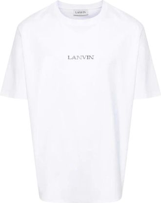 Lanvin Optic White Tee - Heren - T-shirts - Wit - L - Katoen - Tops