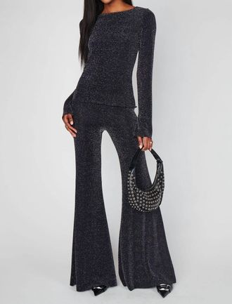 Show me your Mumu Bowie Top In Black Dancing Queen Shine