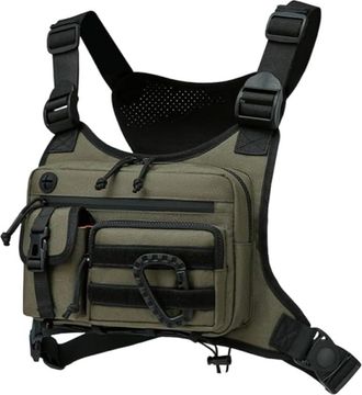 Generic Multifunctional Chest Rig Bag Adjustable Chest Front Pack Shoulder Bag Outdoor Chests Bags Backpack Vest Chests Pocket Bags for Camping, Hiking and Fi