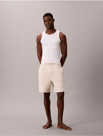 Calvin Klein Mens Tonal Logo Sleep Shorts - Neutral - XL