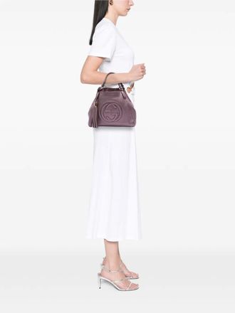 Gucci Borsa a tracolla Soho piccola in pelle metallizzata 2016-2025 - Viola
