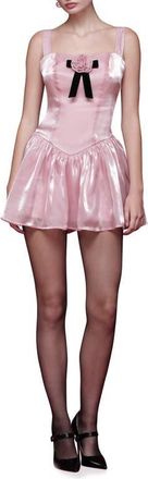 Avec Les Filles Sleeveless Fit & Flare Minidress in Pink at Nordstrom, Size 14