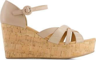 Andrea Womens Comfort Wedge Heeled Ankle Strap Sandals