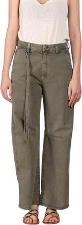 Mason's Valerie Balloon Fit Denim Broek - Dames - Loose Fit Jeans - Groen - XS - Denim - Jeans
