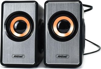 Trade Shop Trade Shop - Mini Altoparlanti Per Computer 2.0 Cablati Con Potenza 3w Jack 3,5 Mm/usb Q-yx16