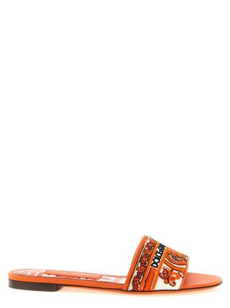 Dolce & Gabbana Orange Logo Flats