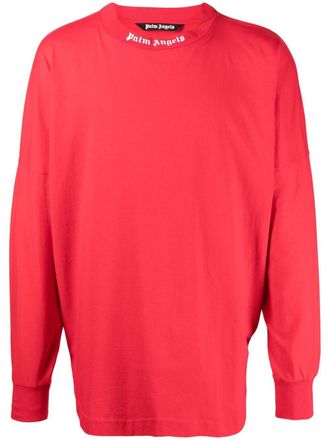 Palm Angels Top met logoprint - Rood