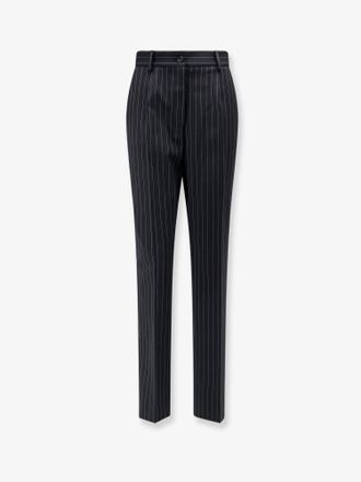 Dolce & Gabbana Pantaloni in lana vergine stretch con motivo gessato - DOLCE & GABBANA - gender_Woman