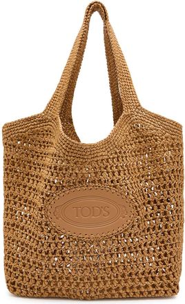 Tod's Shopping Media Raffia Tote bag - Natural - One Size