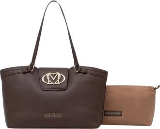 Love Moschino Shopper Tote - Dames - Tassen - Bruin - Maat: ONE Size Leer