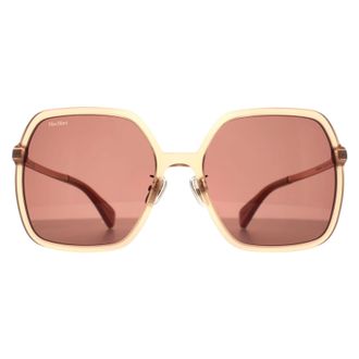 Max Mara Vierkant Dames Glimmend Roze Bruin MM0059-D