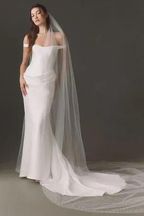 Pronovias Pearl Crystal Cathedral Veil