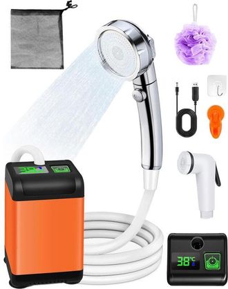 OEM Ducha De Camping De 6000 Mah Con Pantalla Lcd, Ducha Port&aacute;til R&aacute;pida, Ducha De Camping De 12 V De Alta Presi&oacute;n, 3 Modos De Pulverizaci&oacute;n, Carga Usb, I
