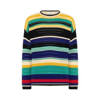Laneus Round-neck Knitwear, male, Multicolor, Size: XL Crew Neck Sweater