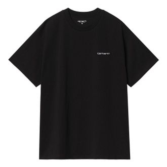 Carhartt Work in Progress Script Embroidery Short Sleeve T-Shirt Black I030435-0D2-XX