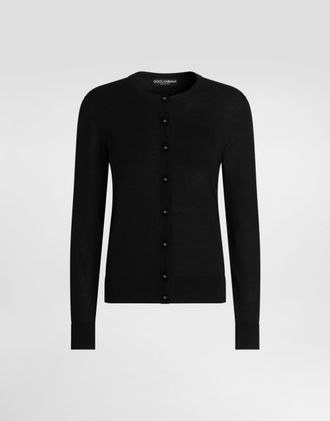Dolce & Gabbana Cashmere Cardigan - Woman Sweaters And Cardigans Black 44