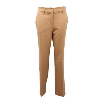 Twinset Wool Blend Trousers Golden-Beige