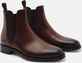 Scarosso Enzo Chelsea Boots in Chestnut Calf at Nordstrom, Size 41.5
