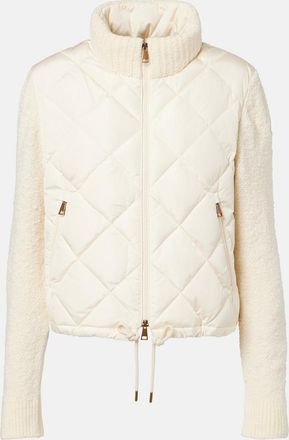 Moncler Down-paneled cotton-blend cardigan