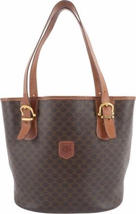 Celine Brown Pvc Leather Shoulder Bag Tote Bag (Pre-Owned)