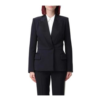 Elisabetta Franchi Blazers, female, Black, Size: XS Tailored V-Neck Blazer