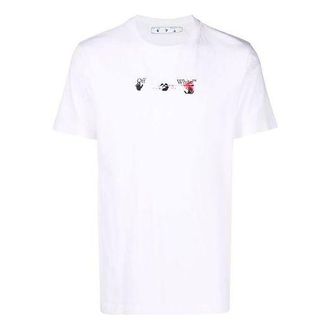 Off-white FW21 Arrow Pattern Short Sleeve Version White OMAA027F21JER0170132