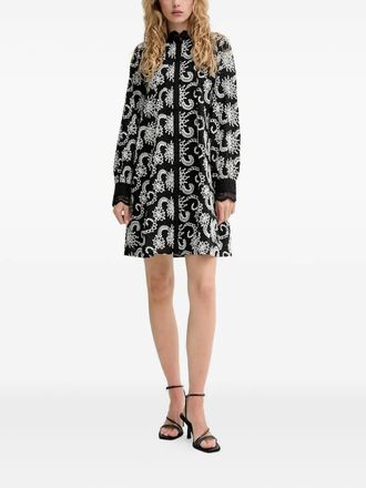 Bruuns Bazaar Mini-jurk met afwerking van kant - Zwart