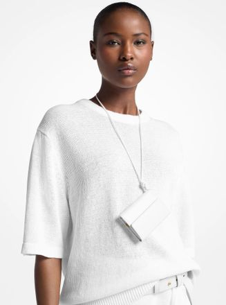 Michael Kors Leather Card Holder Necklace