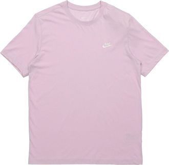 Nike Sportswear Club Embroidered Small Round Neck Short Sleeve Purple Lavender AR4999-576