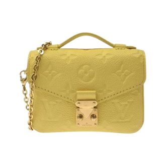 Louis Vuitton Pre-owned Monogram Empreinte Micro Metis Shoulder Bag - Dames - Pre-owned - Geel - Maat: ONE Size Taf
