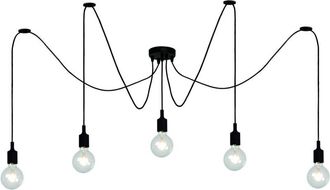 Lucide Fix - Cluster Pendant Light - 5xE27 - Black - Lucide