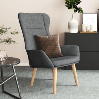 Nova Sill&oacute;n De Relax De Tela Gris Oscuro Vidaxl