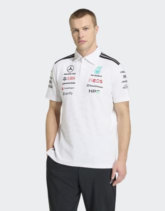 adidas Mercedes - Amg Petronas Formula 1 Team Engineers - Polo bianca-Bianco