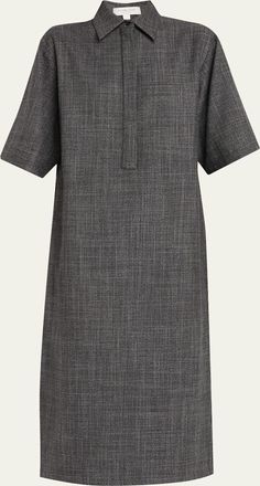 Michael Kors Short-Sleeve Jaspe Tunic Dress