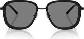 Diesel DL1017 52mm Square Sunglasses in Matte Black /Dark Grey at Nordstrom
