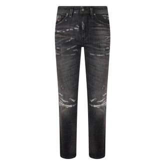 Diesel Slim-fit Jeans, male, Black, Size: W26 Thommer-T JoggJeans