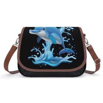 Generic Dolphins Crossbody Bags for Women Shoulder Messenger Bag Purse Handbags